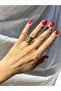 Women's Special Series Vip Steel Stone Gold Gold Color Ring - 2