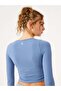 Aura Long Sleeve Drawstring Tshirt Blue - 2