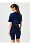 Aura Crop T-Shirt Navy Blue - 2