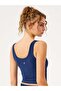 Aura Short Size Soft Undershirt Navy Blue - 2