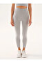 Palmi Melange Patterned High Waist Leggings Gray - 2
