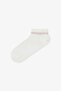 White Gray Stripe Jacquard 5-Piece Booties Socks - 3