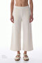 White High Waist Cropped Modal Pants