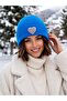 Blue Beret Silvery Grey Heart Punch Pattern Luxury Wool Hat Christmas Gift