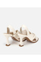 Women's Leather Open-Back Heeled Sandals - 4