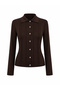 Polo Collar Buttoned Cardigan