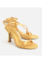 Women's Yellow Stiletto Heel U Sandals - 2