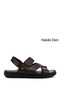 Men's Brown Genuine Leather Comfort Sandals