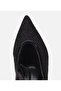 Women's Black Mesh Detailed Short Heeled Stiletto - 5