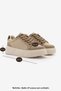 Women's Sneaker Suede High Thick Patterned Ultra Light Sole Lace-Up Sports Shoes Linen Noska Beige - 8