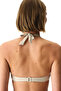 Beige Devon Gathered Glitter Bikini Top - 2