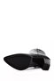 Women's Black Zippered Pointed Toe Genuine Leather Boots - 6