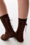 Coffee Melange Bowtie Colosio Bow Patterned Socks