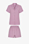 Women's Rose Short Sleeve Viscose Pyjama Set with Shorts