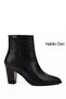 Women's Black Zippered Pointed Toe Genuine Leather Boots