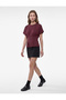Viscose Modal Fabric Pleated Slim Fit Waist Accent Crew Neck Short Sleeve Blouse