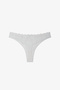 Off-White Lace Thong Panties - 2