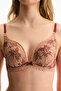 Beige Intense Lace Lace Push up Supported Bra - 3