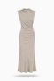 Half Fisherman Sleeveless Maxi Dress
