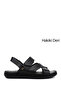 Men's Black Genuine Leather Comfort Sandals