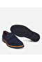 Men's Suede Leather Navy Blue Classic Loafers - 6