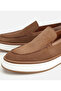 Men's Suede Leather Tan Thick Soled Casual Loafer - 3