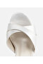 Women's Satin White High Heels Sandals - 5