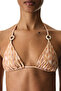 Kacie Triangle Zigzag Patterned Bikini Top - 3