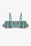 Girl's Ditsy Bandeau Crispy Floral Patterned Bikini Set - 2