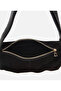 Women's Suede Leather Black Bowling Shoulder Bag - 5