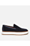 Men's Suede Leather Navy Blue Loafer