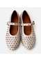 Women's Beige Stone Ballerinas - 5