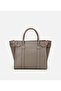 Women's Leather Mink Lock Detailed Shoulder Bag - 7