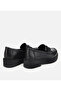 Women's Leather Black Thick Soled Classic Loafer - 4