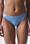 Blue Geometric Patterned Bikini Bottom
