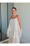 Women's Adjustable Strap Loose Standard Size Dress with Cape - 4