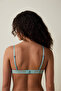 Mint Pleated Chiffon Underwire Triangle Bra - 5