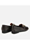 Women's Leather Brown Buckle Classic Loafer - 4