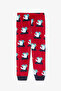 Red Boy's Car Patterned Thermal Effect Pajama Set - 6