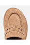 Women's Leather Beige Soft Textured Casual Loafer - 5