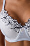 Striped Marvel Brode Detailed Underwire Non-Fill Gather Bra - 4