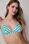 Woven Triangle Multicolor Bra - 3