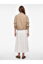 Cotton A-Line Pleated Midi Skirt - 3