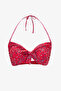 Colorful Ethnic Patterned Buckle Bandana Strapless Bikini Top - 5