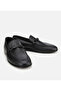 Men's Leather Black Buckle Detailed Classic Loafer - 2