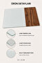 Wooden Patterned Tempered Glass Cutting Board – 35 × 25 cm - 3