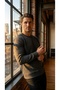 Cavalry Loose Cut O-Neck Quilted Ethnic Patterned Gray Sweatshirt - 3
