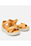Women's Leather Yellow Adjustable Comfort Sandals - 2
