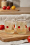 X Bengi Kurtcebe Tomato Patterned Set of 2 Water Glasses 350 Cc - 2