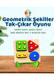 Montessori̇ Wooden Geometric Shapes 5 Shapes with Plug-In Holes
